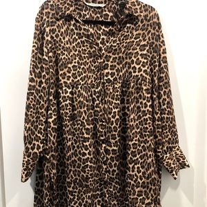 Long Leopard blouse-Zara